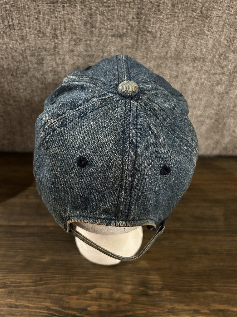 Vintage Gap Denim Baseball Cap Blue Faded Strapback Hat 90s