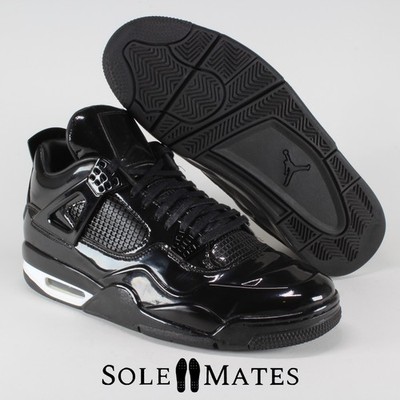 Nike Air Jordan 4 Retro 2015 11Lab4 Black Patent 719864-010 Men's Size 10 Shoes