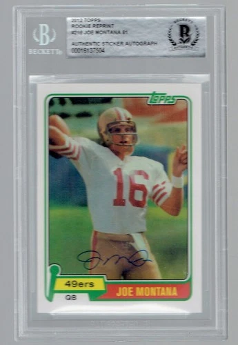 2012 Topps 1981 Joe Montana Autograph Auto Football Card BGS Authentic