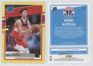 2020-21 Panini Donruss Rated Rookies Yellow Flood Deni Avdija #205 Rookie RC