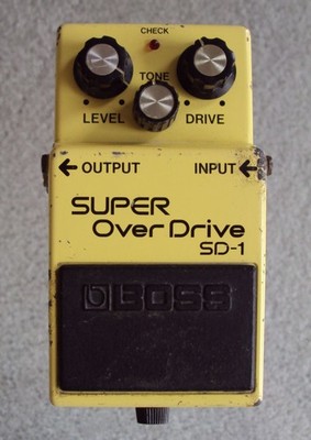 1984 Boss SD-1 Super OverDrive Pedal ~ Black Label ~ MADE IN JAPAN