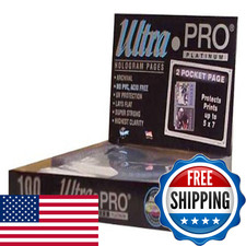 Ultra Pro - 2-Pocket 5X7 Platinum Series Pocket Pages 100Ct - Perfect For