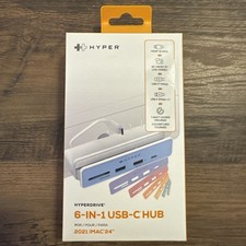 Hyper HyperDrive 6 in 1 USB C Hub Adapter HDMI For 2021 iMac BRAND NEW