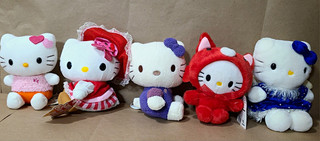 Sanrio Hello Kitty Plush Lot of 5 Assorted Outfits blue angel western fox kt 6"