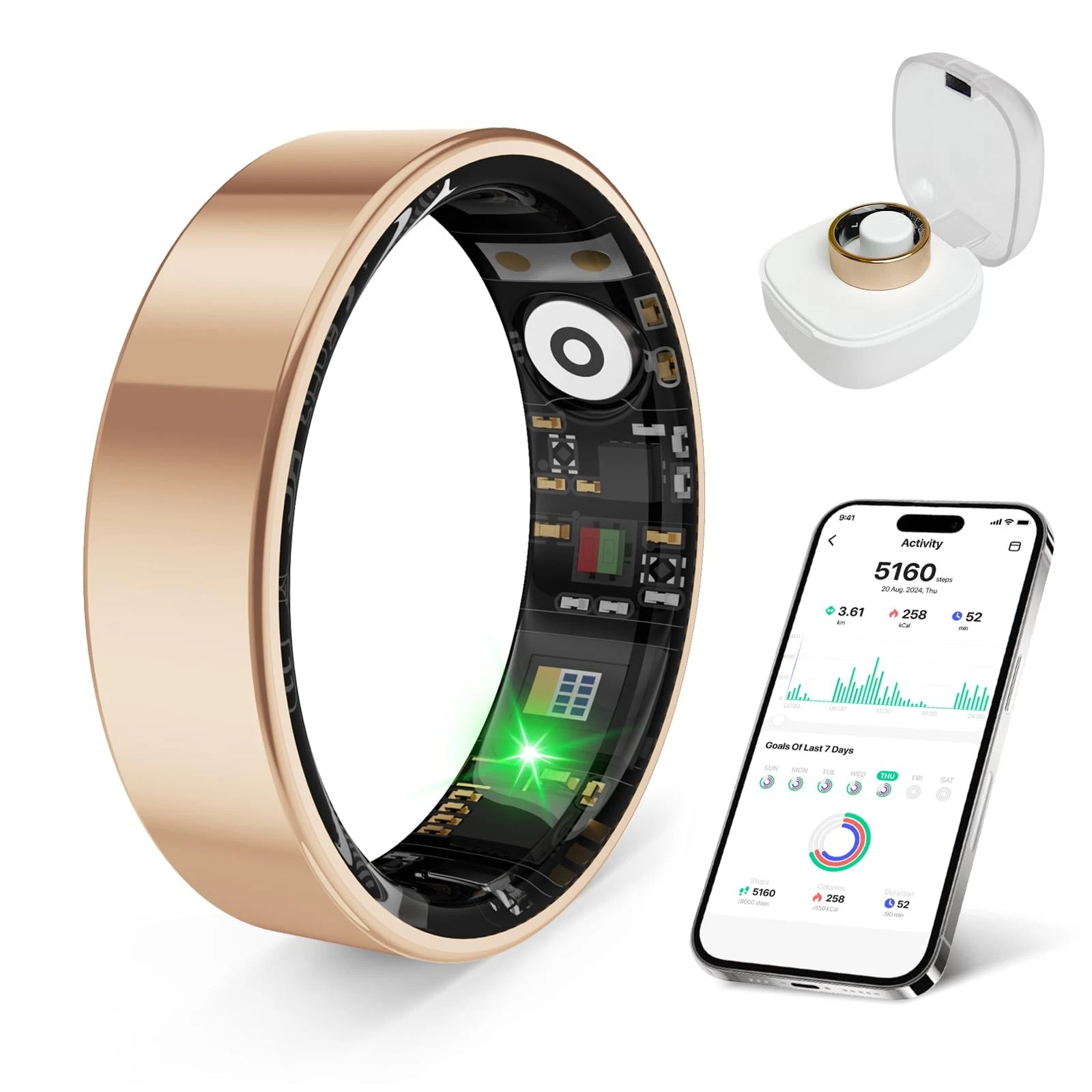 2026 Ring New Tracker, IP68 Waterproof, iOS/Android , Sleep, Exercise & Monit...
