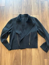 USED ISSEY MIYAKE BLACK SHORT JACKET APOC INSIDE GOOD