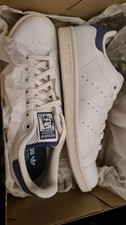 Adidas Stan Smith ☆UK 9½ ☆ White/Blue☆Leather☆BNIB+Tags☆Immaculate☆Unworn☆Fresh