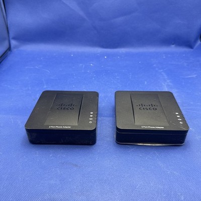 Lot Of 2 Cisco SPA112 Ethernet VoIP ATA 2-Port Phone Adapter SPA112 UNIT ONLY