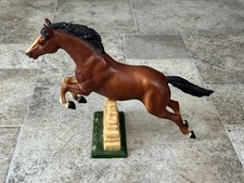 Vintage Breyer Jumping Horse Figure | Brown Hunter Jumper | USA Made Model Horse