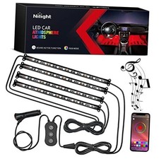 Car Interior Lights with APP Control 16 Million RGB 4PCS LED Strip Lights  APP