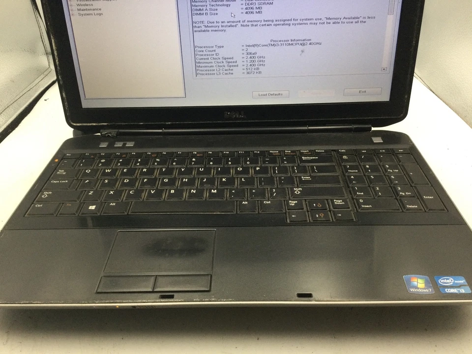 DELL LATITUDE E5530 - BOOTS TO BIOS - INTEL I3 3110 - 8GB RAM - 15" - READ - BB - Image 3 of 4