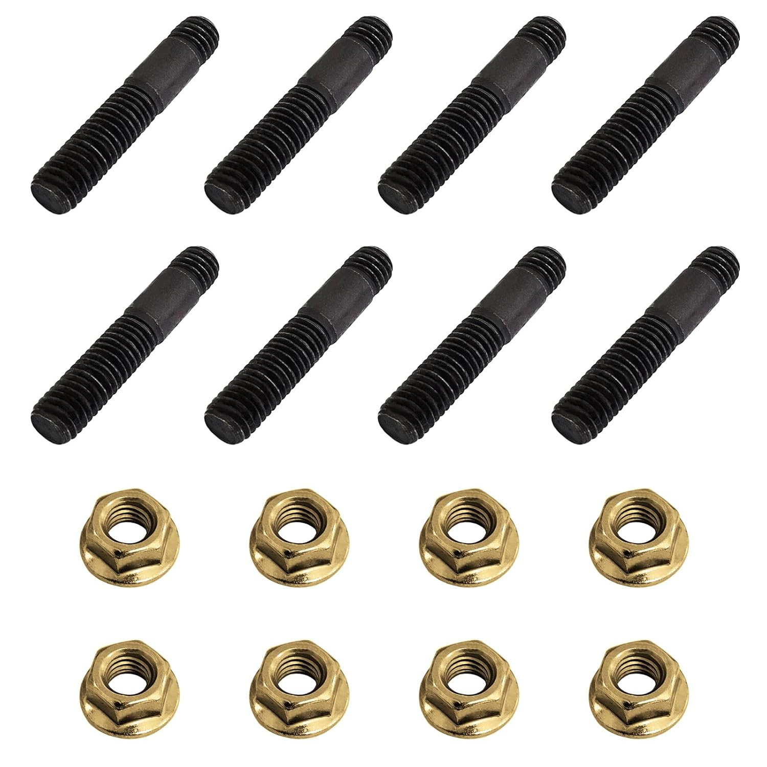 8 Sets 10.9 M8 X 43 CU SW13 M8 X 1.25 Stud Bolt Pin Screw Exhaust Manifold High 