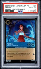 2024 DISNEY LORCANA EN P2-PROMO 26 MOANA - ADVENTURER OF LAND AND SEA PSA 10