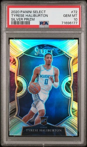 PSA 10 2020-21 Select Tyrese Haliburton Silver Prizm Rookie RC #72 Kings-Pacers