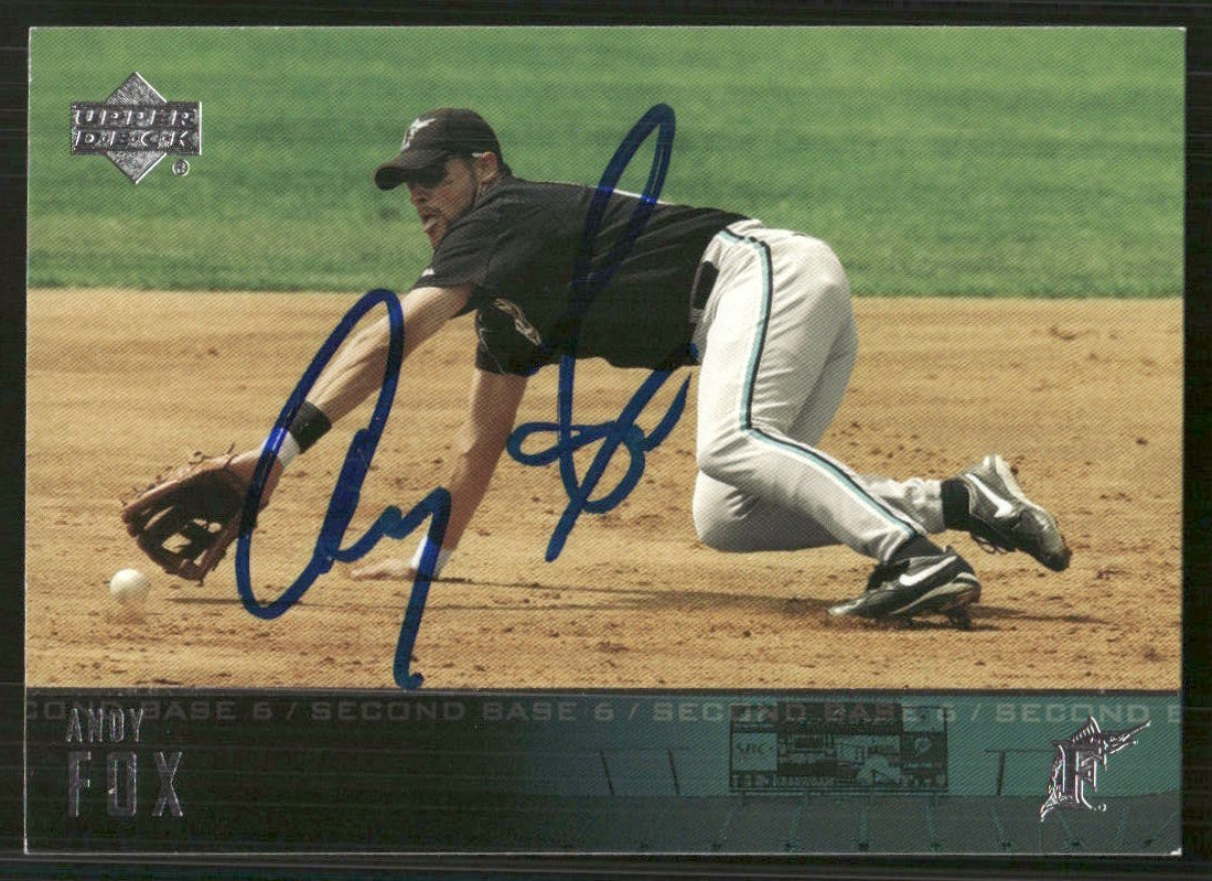2004 Upper Deck ANDY FOX Signed Card autograph auto MARLINS DBACKS YANKEES
