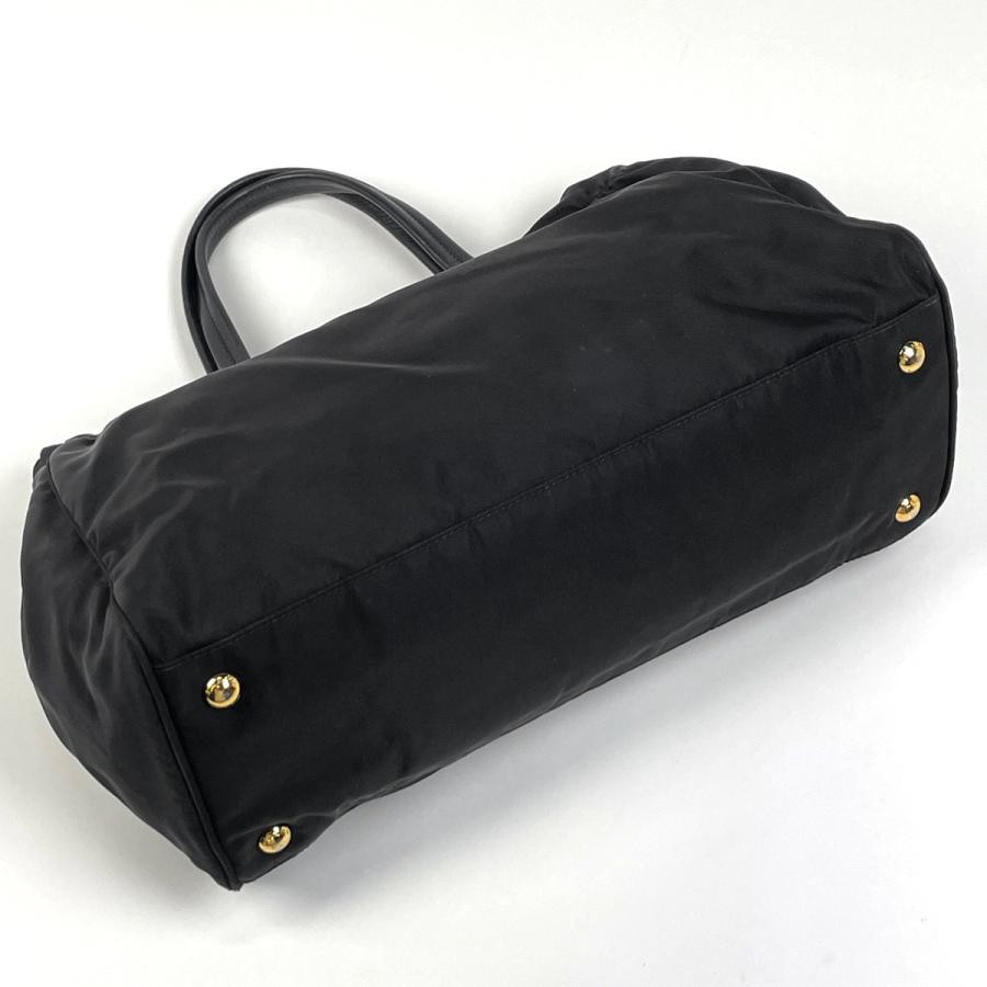 PRADA Plate 2-Way Shoulder Handbag Tessuto Nylon Black #BS1319 thumbnail 2