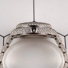 Rolex Sky-Dweller 42mm Steel Oyster Watch Iced Out 25ct Diamonds Ref 326934 8