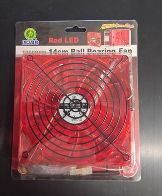 Lian Li 140mm Red Color / Red LED Fan  1000RPM CF-1410R-2 840353002289