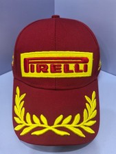 Pirelli F1 Outdoor Sports Red Embroidered Baseball Cap Adjustable