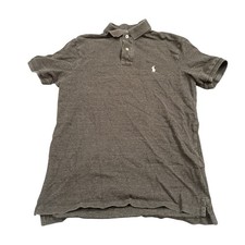 Polo Ralph Lauren Polo Shirt Mens S Grey Classic Fit Cotton Pique Short Sleeve