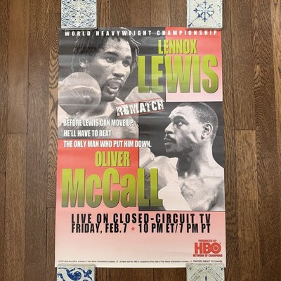 VTG Lennox Lewis vs. Oliver McCall 2 Original Poster February 7, 1997 HBO