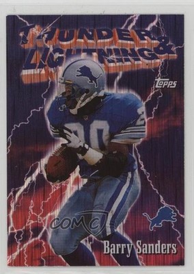 1997 Topps Season's Best Thunder & Lightning Barry Sanders #6 HOF 0uh2