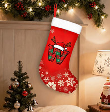 Custom Name Alphabet Holiday Christmas Stocking