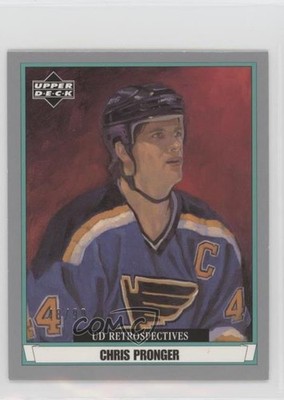 2002 Artistic Impressions UD Retrospectives Silver 48/99 Chris Pronger HOF 04br