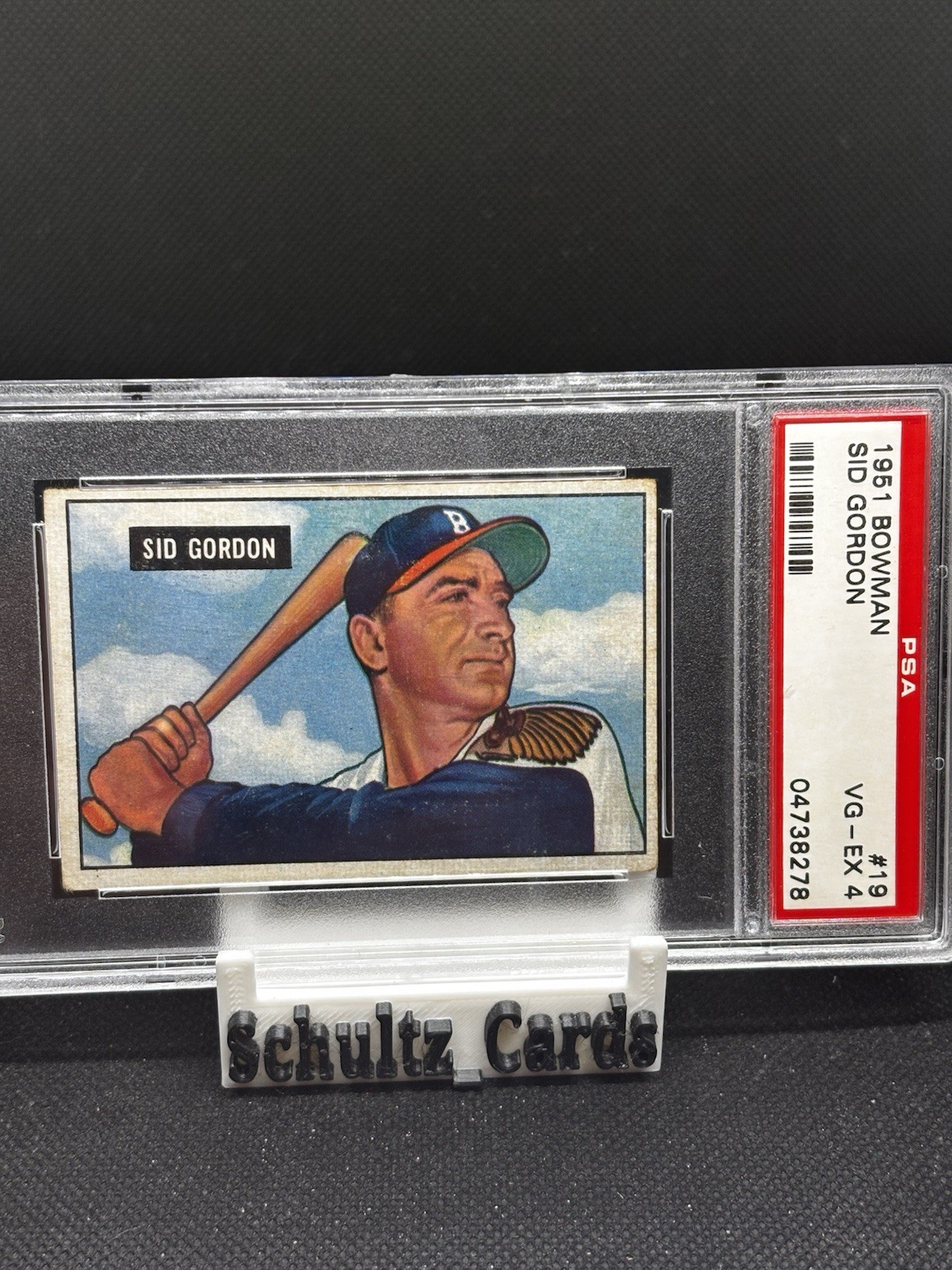 1951 Bowman #19 Sid Gordon PSA 4 Looks Nicer