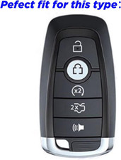 Key Fob Cover for Ford F150: 5 Buttons Key Fob Case Fit for Ford Bronco Sport...