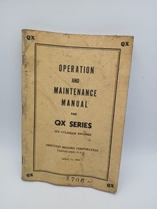  Hercules Motors Corp  Operation and Maintenance Manual - QX Series 1948