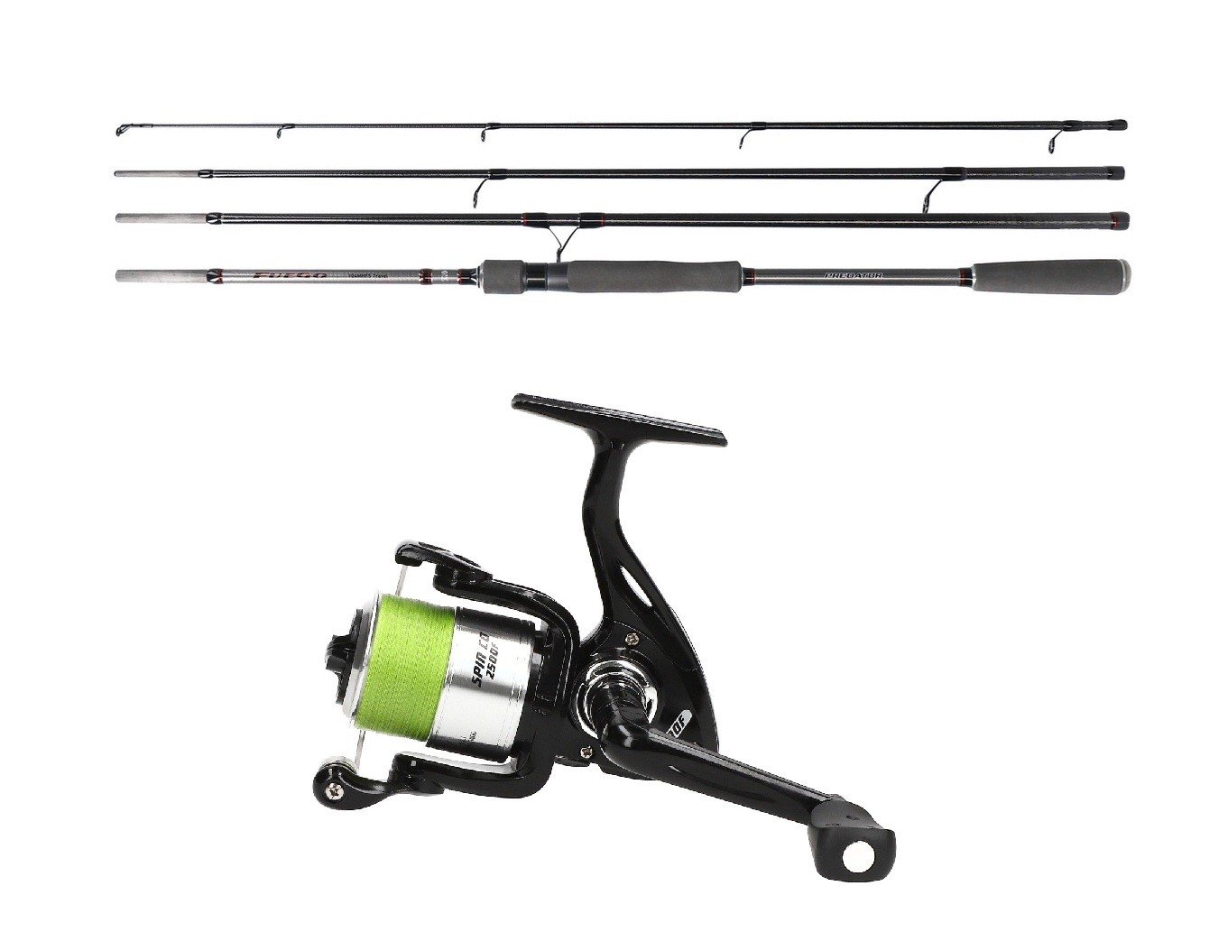 Travel Combo Daiwa Fuego 240m 15-50g EFT Spin Co 2500 mit Schnur Reisecombo 24190₽