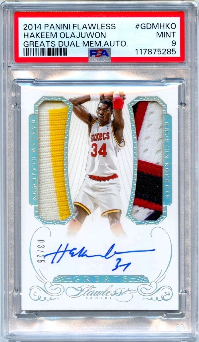 Panini Hakeem Olajuwon Basketball Autographed Sports Trading Cards