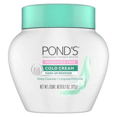 POND S Cold Cream Cleanser, Fragrance-Free   6.1 Ounce (Pack of 1), White 