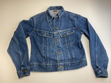 VTG 80s LEE Rider Grunge Crop Blue Denim USA Made Jacket Womens Size 18 EUC
