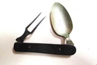 Antique Civil War Folding Fork & Spoon Marked "Army Knife Union"