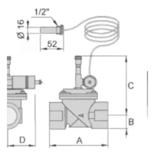 GIULIANI ANELLO VIC112 FUEL SHUT-OFF VALVE Ø 1"1/2 THREADED