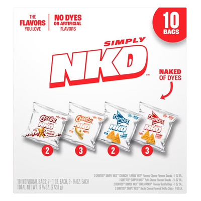 Frito Lay Simply NKD No Dyes No Artificial Flavors Variety pack Snack Mix,9.6oz