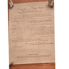 Set of 3 US Historical Documents Declaration Constitution Bill of Rights Posters