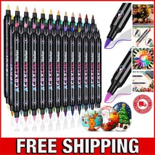 72 Colors Art Paint Markers, Dual Tip Acrylic Paint Pens with Brush Tip  Fi