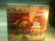 FG Square™ LED Lighted Musical Santa's Workshop & Coffee Shop