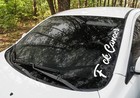 FUCK-CANCER BLACK Ribbon Decal/sticker WINDOW 575x130mm Van Ute 4x4 Car CURSIVE