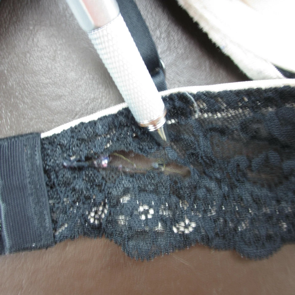 Sujetador Gilligan & O'Malley 36C Negro Encaje Acolchado Con Aros Cierre Ajustable *Nota Foto 3 de 4