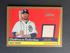 2016 Topps Heritage Clubhouse Collection Gold Relics Matt Kemp #CCR-MK 41 /99