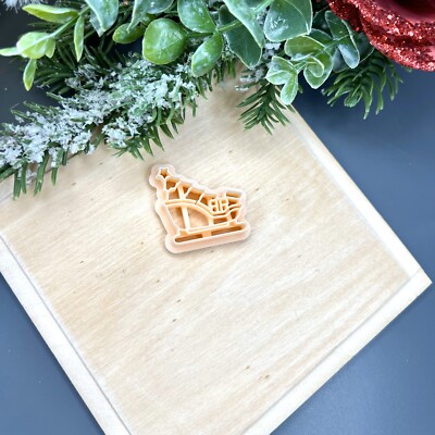 Weihnachtsmann Schlitten Polymer Ton Schneider | 3D-gedrucktes Ton Werkzeug | IrisCrafts7 UK