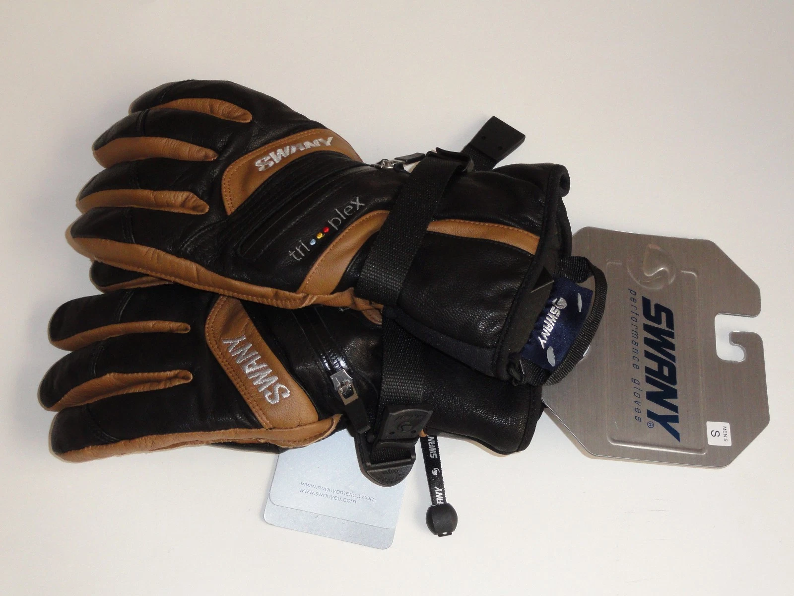 NEW! Swany SX-78M X-Clusive Men's Ski Snowboard Gloves Color Black/Segale Small