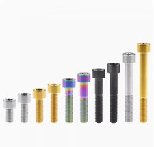 Titanium Bolt M10x20 25 30 35 40 45 50 55 60mm Socket Cap Hex Screws GR5