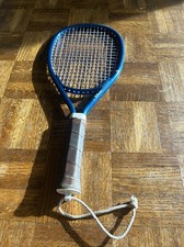 Vintage Wilson Conqueror Racquetball Racket Blue With Leather Grip