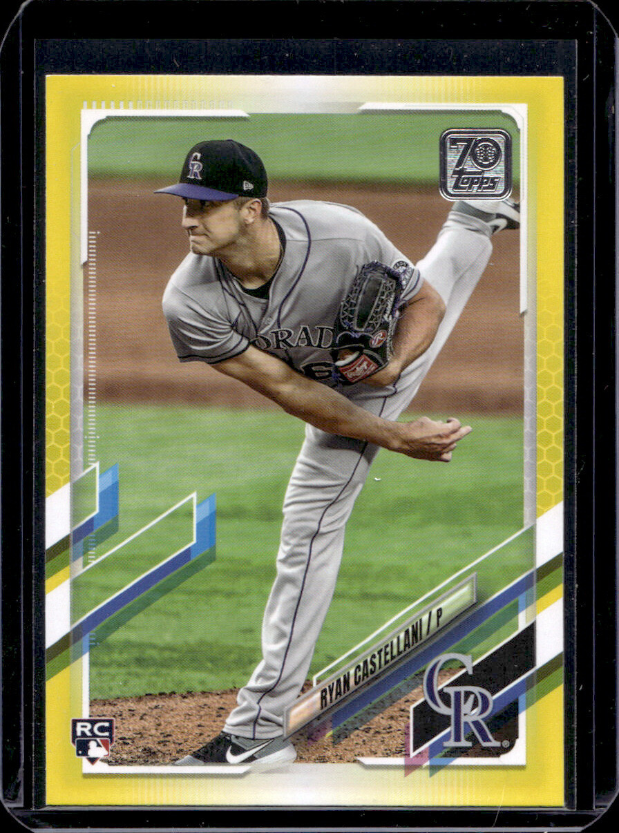 Ryan Castellani 2021 Topps Baseball - Yellow RC #177 - Colorado Rockies