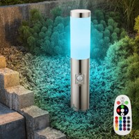 Sockelleuchte Wegelampe Stehleuchte Fernbedienung Dimmbar IP44 Sensor 1X Rgb Led